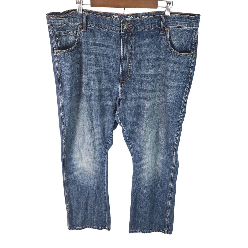 Wrangler Relaxed Boot Jeans Mens 42x31 Medium Wash Blue Denim Stretch 264P